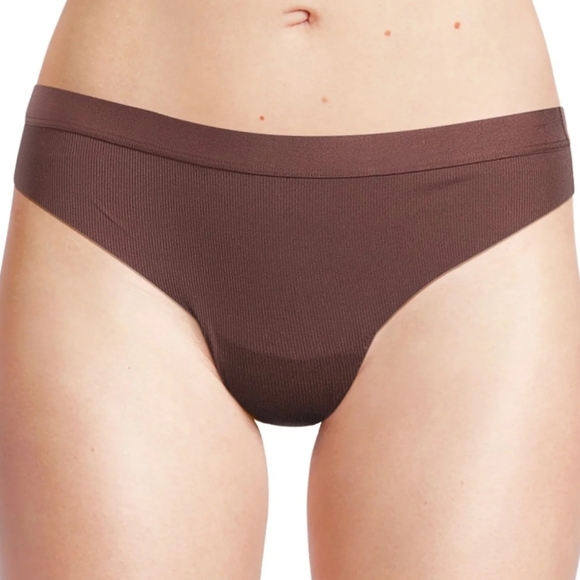 No Boundaries Micro Thong Panty Brown Set of 2 pair - Picture 1 of 2